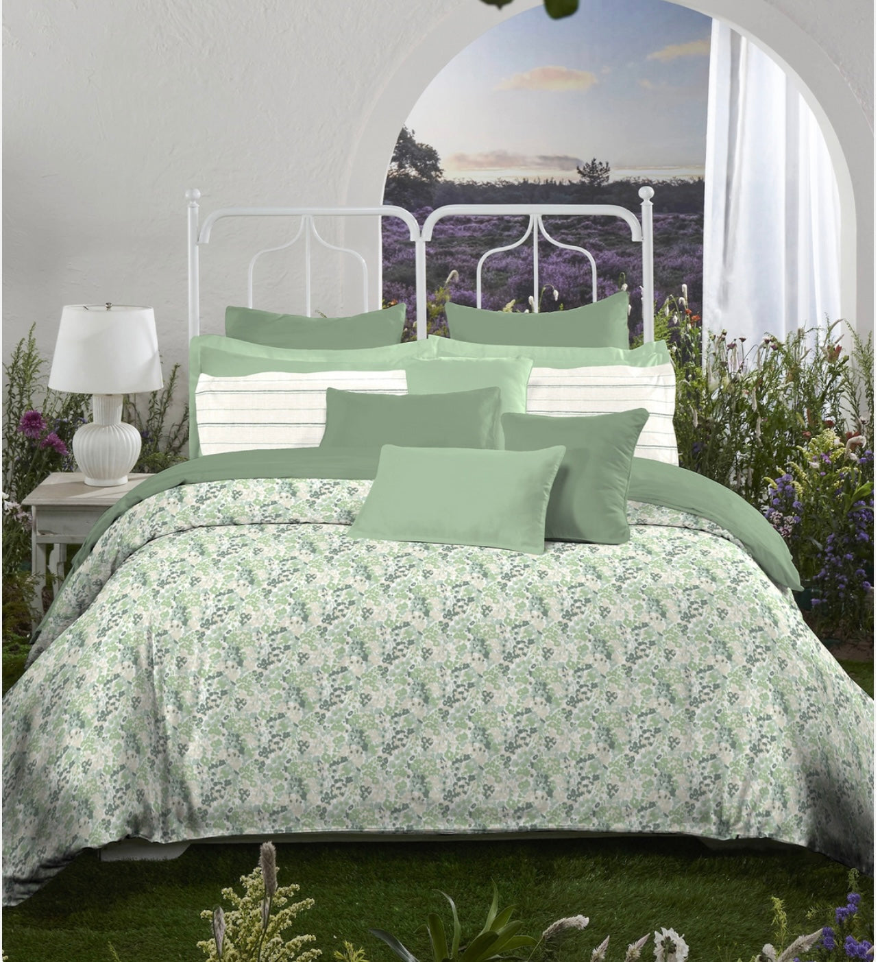 Aroma King Bedsheet Set, |180 TC Cotton|2 Pillow Covers