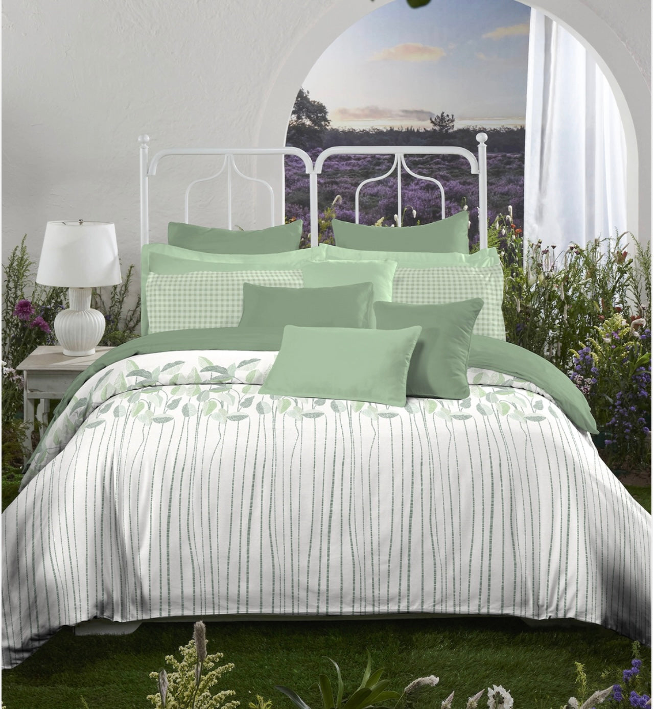 Aroma King Bedsheet Set, |180 TC Cotton|2 Pillow Covers