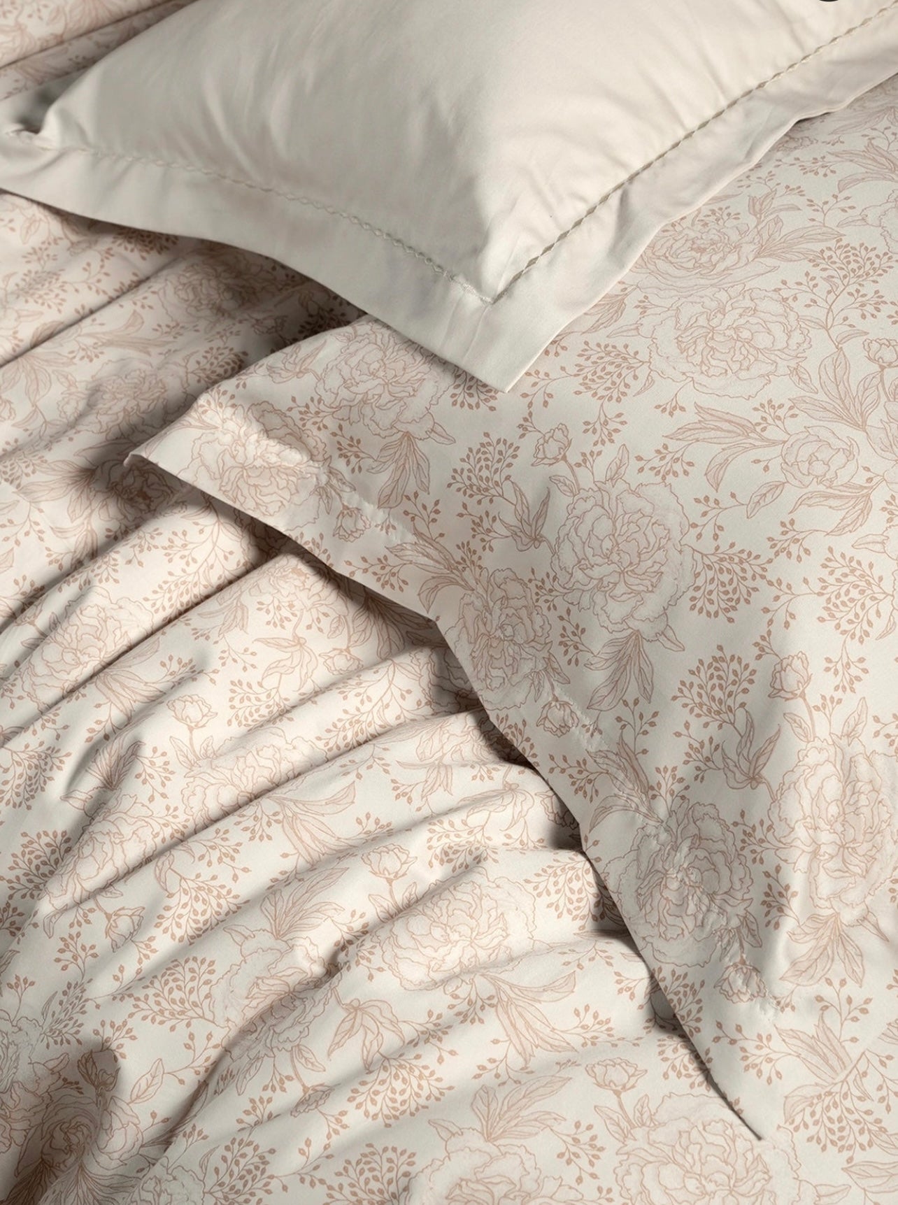 Luxe Home King Bedsheet, Solace|600 TC Cotton|4 Pillow Covers
