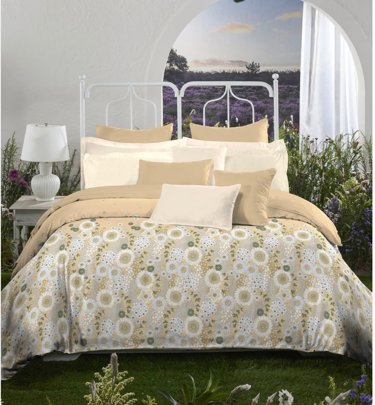 Aroma King Bedsheet Set, |180 TC Cotton|2 Pillow Covers