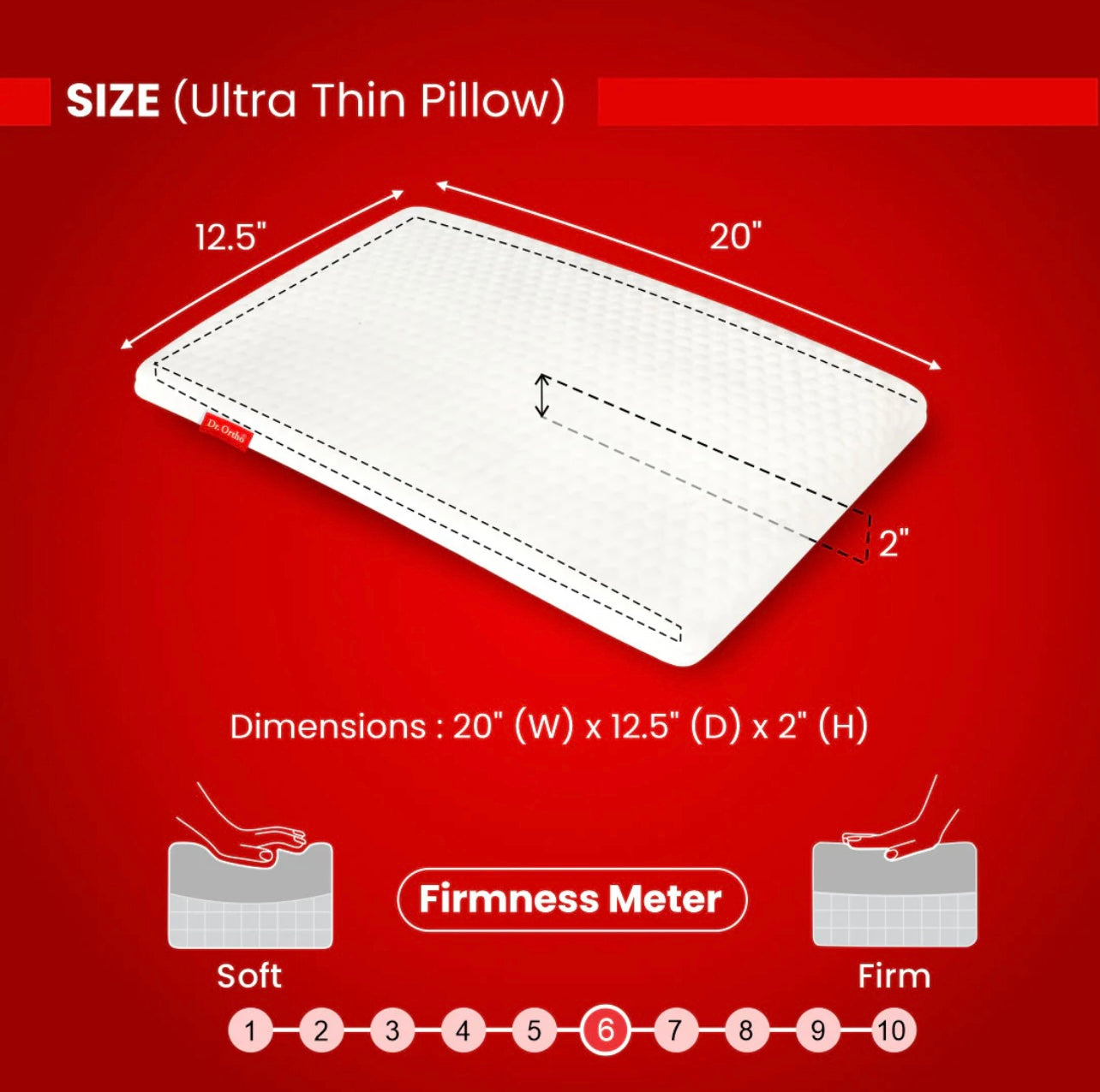 Ultra Thin Pillow | THIN YET SUPPORTIVE