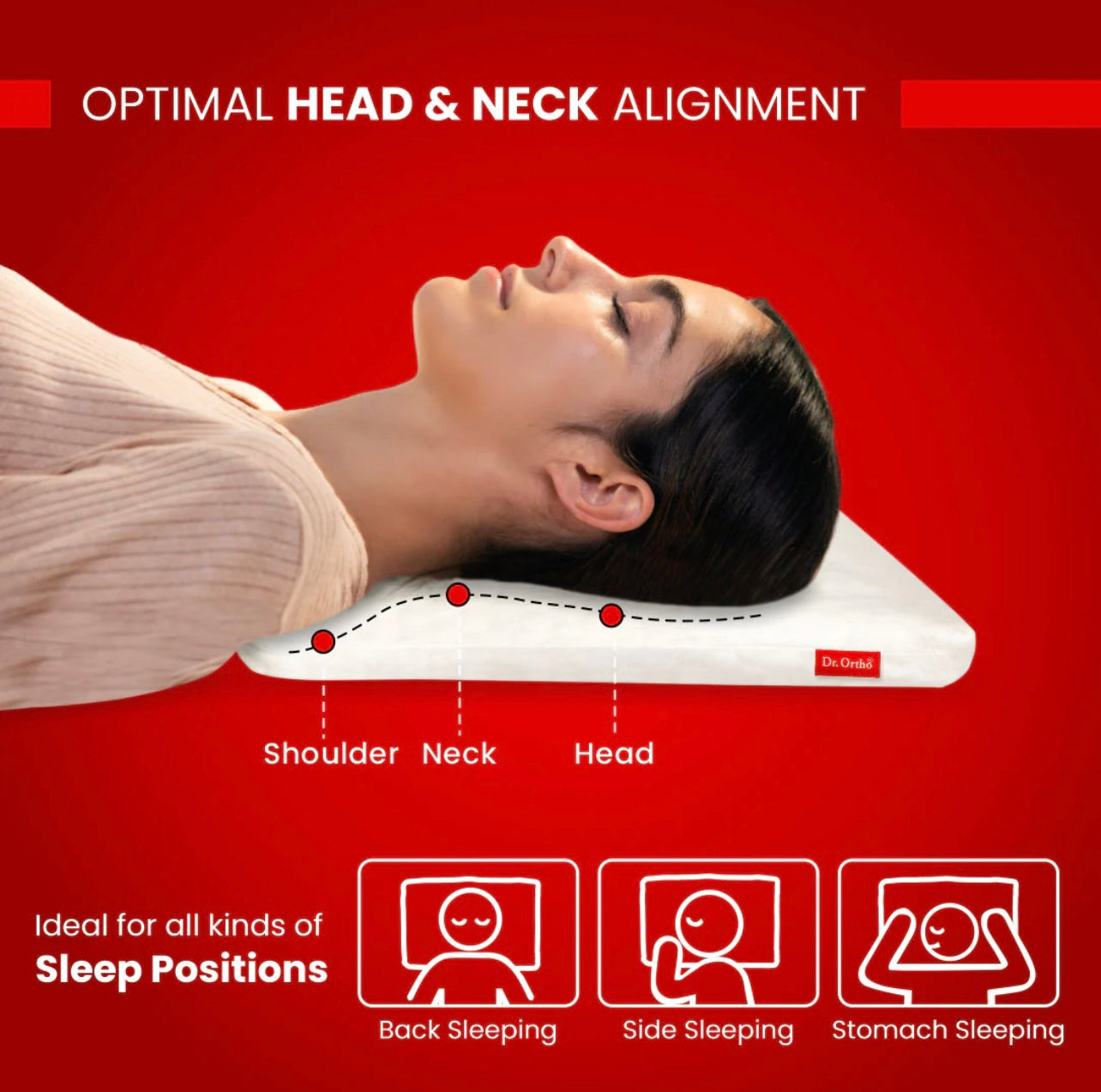 Ultra Thin Pillow | THIN YET SUPPORTIVE
