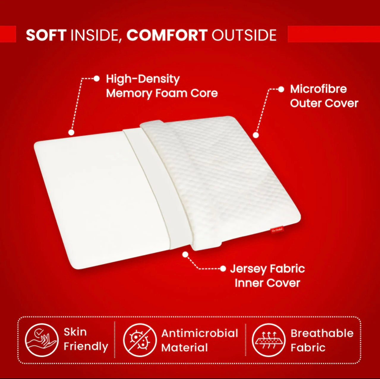 Ultra Thin Pillow | THIN YET SUPPORTIVE
