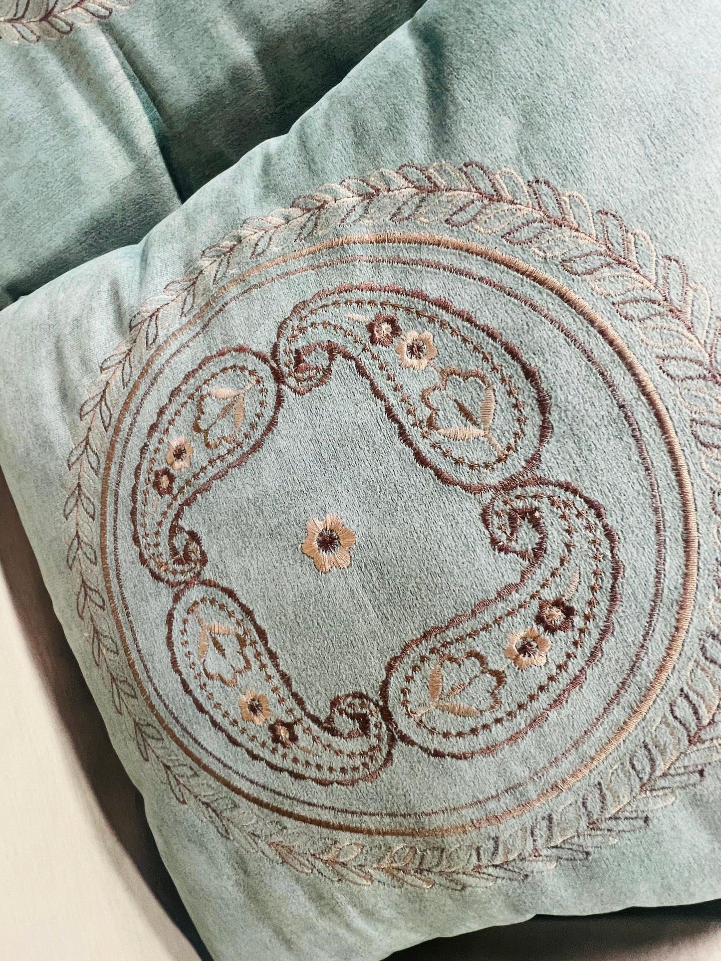 Embroidered Green Bedsheet set
